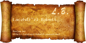 Laczházi Babett névjegykártya